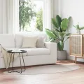 Tapis d'aire Sable 100x200 cm Polyester Antidérapant