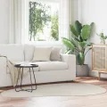 Tapis "HUARTE" à poil court doux et lavable sable 140x200 cm