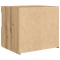 Tables de chevet  avec lumières LED 2 pcs Chêne Artisan 50x40x45 cm
