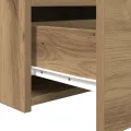 Tables de chevet  avec lumières LED 2 pcs Chêne Artisan 50x40x45 cm