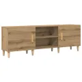 Meuble TV en Chêne Artisan - 150x30x50 cm - Fabriqué en Bois Aggloméré