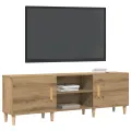Meuble TV en Chêne Artisan - 150x30x50 cm - Fabriqué en Bois Aggloméré