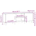 Meuble TV en Chêne Artisan - 150x30x50 cm - Fabriqué en Bois Aggloméré