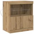 Buffet  avec lumières LED Chêne Artisan 60x37x67 cm