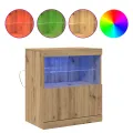Buffet  avec lumières LED Chêne Artisan 60x37x67 cm