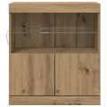 Buffet  avec lumières LED Chêne Artisan 60x37x67 cm
