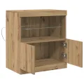 Buffet  avec lumières LED Chêne Artisan 60x37x67 cm