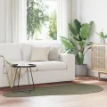 Tapis 'HUARTE' à poils courts, doux et lavable Vert forêt 100x200 cm