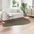 Tapis 'HUARTE' à poils courts, doux et lavable Vert forêt 100x200 cm