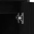 Ensemble de meubles de salle de bain 3 pièces en chêne noir et bois de contrainte