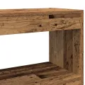 Bibliothèque/Paravent  en bois vieilli, 100x30x72 cm, Fabriqué en bois reconstitué