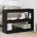 Bibliothèque / Cloison  Noir Chêne 100x30x72 cm Bois d'ingénierie