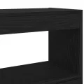 Bibliothèque / Cloison  Noir Chêne 100x30x72 cm Bois d'ingénierie