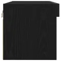 Meubles TV  avec éclairage LED 2 pcs Chêne noir 80x30x30 cm