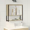 Meuble de salle de bain miroir  Chêne Sonoma 60x16x60 cm en bois d'ingénierie