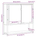Meuble de salle de bain miroir  Chêne Sonoma 60x16x60 cm en bois d'ingénierie