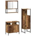 Ensemble de meubles de salle de bain 3 pièces Bois vieilli Bois recyclé