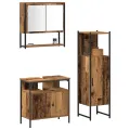 Ensemble de meubles de salle de bain 3 pièces Bois vieilli Bois recyclé