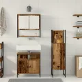 Ensemble de meubles de salle de bain 3 pièces Bois vieilli Bois recyclé