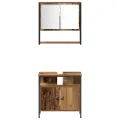 Ensemble de meubles de salle de bain 3 pièces Bois vieilli Bois recyclé