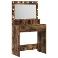 Table de coiffeuse  Chêne fumé Bois d'ingénierie 75.5 x 41 x 135 cm