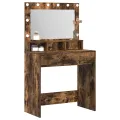 Table de coiffeuse  Chêne fumé Bois d'ingénierie 75.5 x 41 x 135 cm