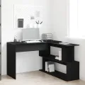 Bureau  Noir Chêne 200x50x76 cm en bois d'ingénierie