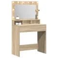 Coiffeuse  avec lumières LED en Chêne Sonoma 79x41x135 cm