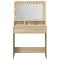 Coiffeuse  avec lumières LED en Chêne Sonoma 79x41x135 cm