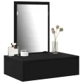 Table de Maquillage Murale Chêne Noir 60x40x70 cm