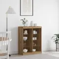 Buffet avec lumières LED Chêne Artisan 41x37x100 cm
