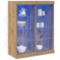 Buffet avec lumières LED Chêne Artisan 41x37x100 cm