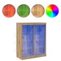 Buffet avec lumières LED Chêne Artisan 41x37x100 cm