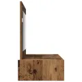 Table de maquillage murale - Bois vintage - 100x40x70 cm