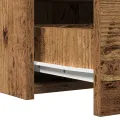 Table de maquillage murale - Bois vintage - 100x40x70 cm