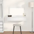 Table de maquillage murale blanche 100x40x70 cm
