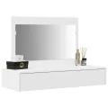 Table de maquillage murale blanche 100x40x70 cm