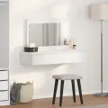 Table de maquillage murale blanche 100x40x70 cm