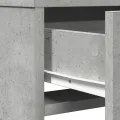 Table de maquillage  avec des lumières LED en gris béton, 50x41x135 cm