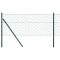 Clôture en maillons chaines Pack de 2 Vert Métal 0,8 x 25 m