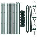 Clôture en maillons chaines Pack de 2 Vert Métal 0,8 x 25 m