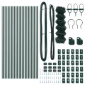 Clôture en maillons chaines Pack de 2 Vert Métal 0,8 x 25 m