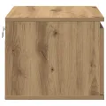 Cabinet de chevet  avec LED en chêne artisanal 50x36x30 cm