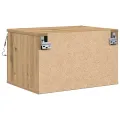 Cabinet de chevet  avec LED en chêne artisanal 50x36x30 cm