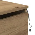Cabinet de chevet  avec LED en chêne artisanal 50x36x30 cm