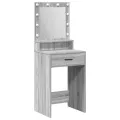 Table de maquillage  avec lumière LED Gris Sonoma 50x41x135 cm