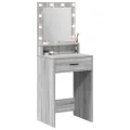 Table de maquillage  avec lumière LED Gris Sonoma 50x41x135 cm