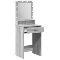 Table de maquillage  avec lumière LED Gris Sonoma 50x41x135 cm