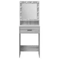 Table de maquillage  avec lumière LED Gris Sonoma 50x41x135 cm