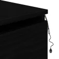 Meuble de chevet  avec LED monté au mur en chêne noir 50x36x30 cm